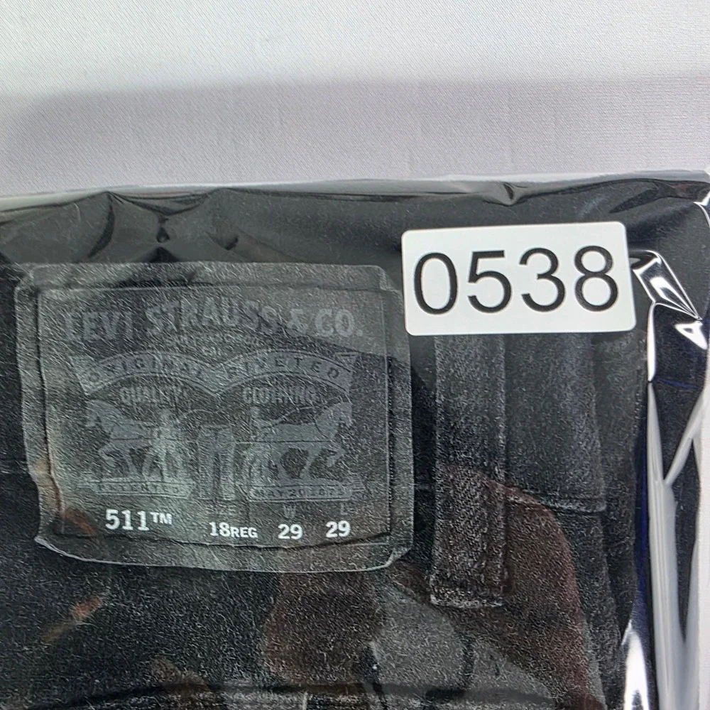 Levis 511 Slim Jeans Mens 30x29 Black Denim Pants